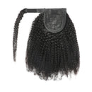 Mogolian afro kinky encaracolado cordão rabo de cavalo remy extensões de cabelo humano 3c 4a 10-24 polegada longo kinky clipe na extensão de rabo de cavalo
