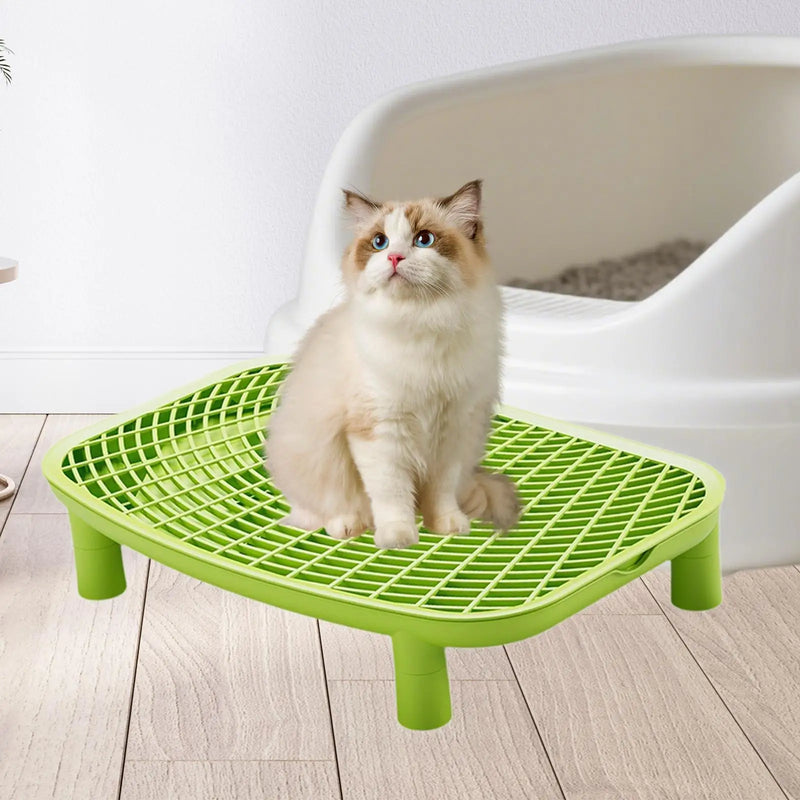 Rampa de maca para gatos, caixa de areia para gatinhos, estribo para sala de estar, quarto, banheiro com função de filtro, fácil limpeza