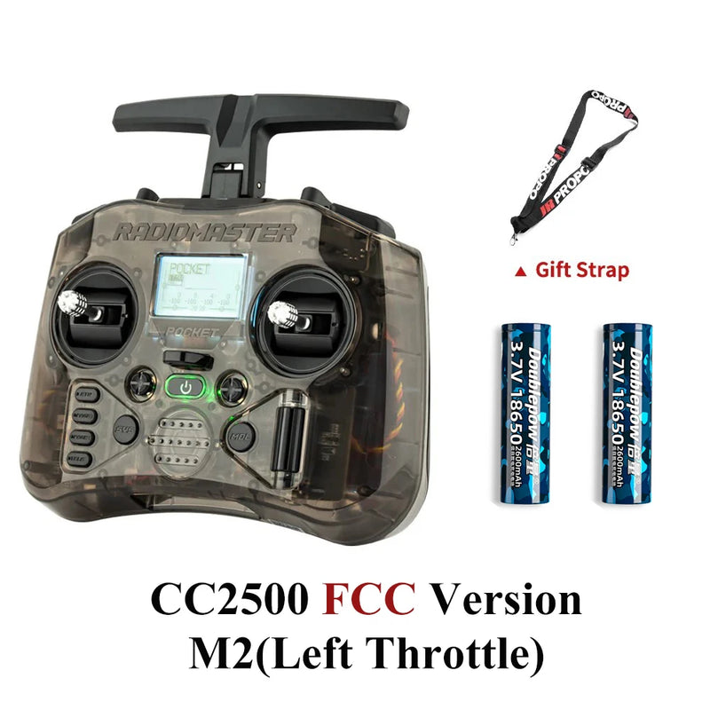 Radiomaster Pocket EdgeTX 2.4G Radio Controller FCC LBT (Mode2 Left-handed Throttle ) CC2500 / ELRS Hall Gimbal Transmitter