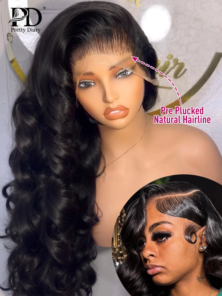 220 Density HD 32 36 Inch 13x4 Lace Front Wigs 13x6 Body Wave Lace Frontal Wig Water Waves Brazilian Wigs Pre Plucked Hairline