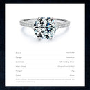 MODIAN-Simulado Anel de Diamante para Mulheres, 3 Carat, 925 Sterling Silver, Anel Coroa para Casamento, Declaração de Noivado, Jóias Finas