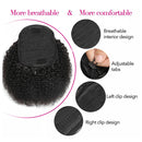 Maxine-Afro Kinky Curly Ponytail Extensões, Clip-in Drawstring Ponytail, Bun Hairpieces, Cabelo Humano, 4B, 4C