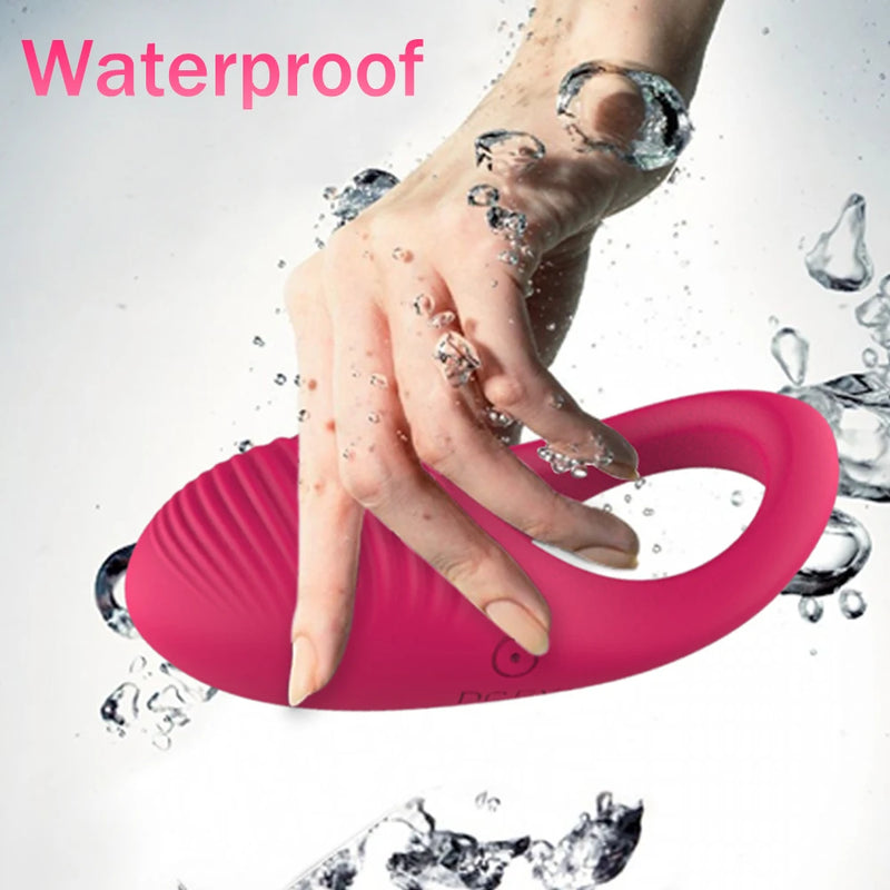 Vibrador de pênis com 10 velocidades, controle remoto sem fio, anel peniano, estimulador de clitóris, atraso na ejaculação, brinquedos sexuais para homens