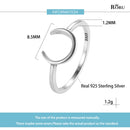 Roru 100% real prata pura simples anéis de lua grande para as senhoras dos homens das mulheres jóias de casamento anel de dedo presentes 2021 novo