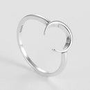 Roru 100% real prata pura simples anéis de lua grande para as senhoras dos homens das mulheres jóias de casamento anel de dedo presentes 2021 novo