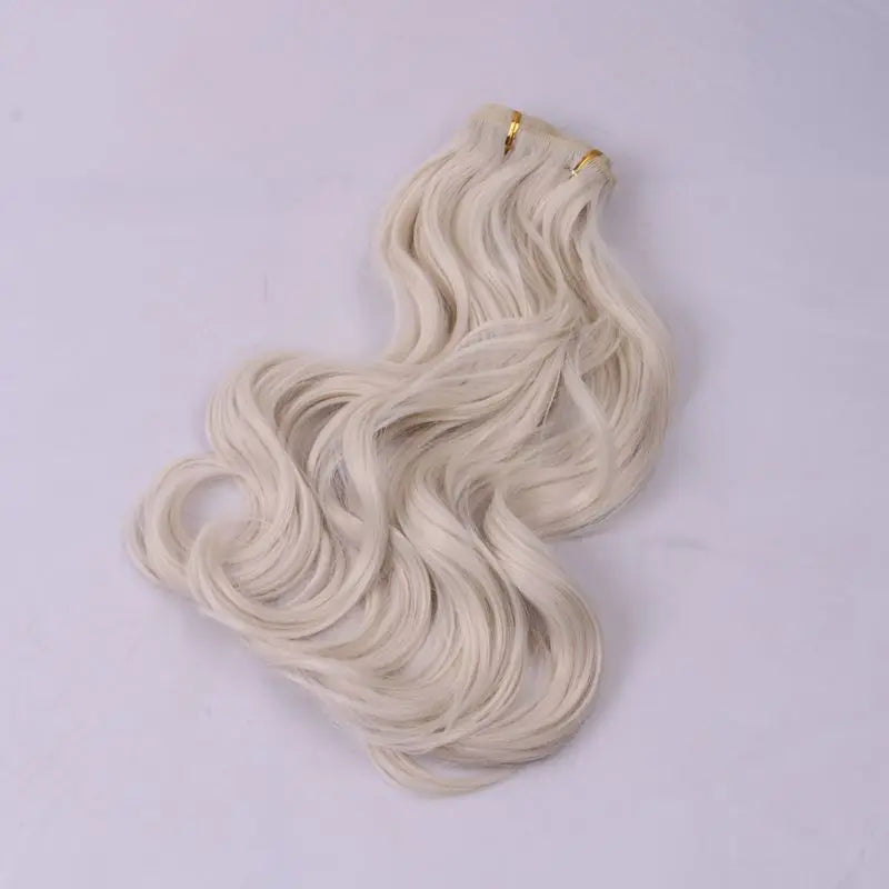 Synthetic Clip Ins Luxury For Braiding 50cm 8pcs/set 20" Heat Resistant Hairpieces Wavy Synthetic Clip On Hair Extensions