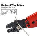 Alicate de crimpagem de corda de fio, ferramenta de estampagem de pesca, crimpagem de cabo de até 2.2mm, tubo de alumínio, virola de barril duplo, ferramenta de manga de laço