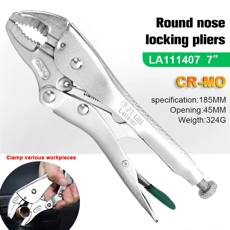 Laoa alicate de travamento de 5/7/10 polegadas, nariz redondo, venda quente, ferramentas de soldagem, mandíbula reta, alicate toupeira, conjunto de alicates