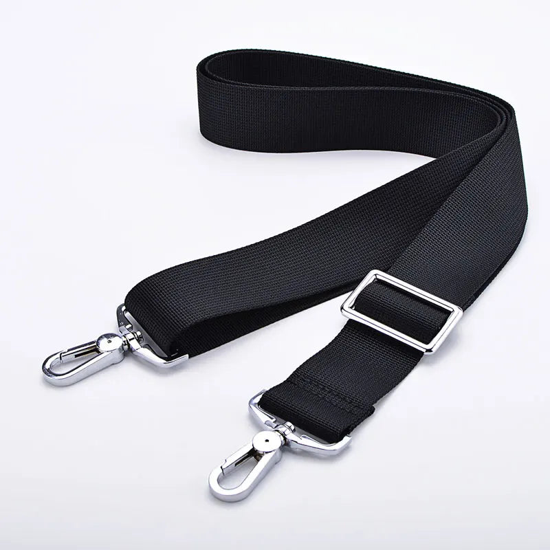 Adjustable Black Nylon Bag Shoulder Belt Computer Strap Women Men Messenger Bags Handle Handbag Belt 3.8cm Wide 90-160cm Length