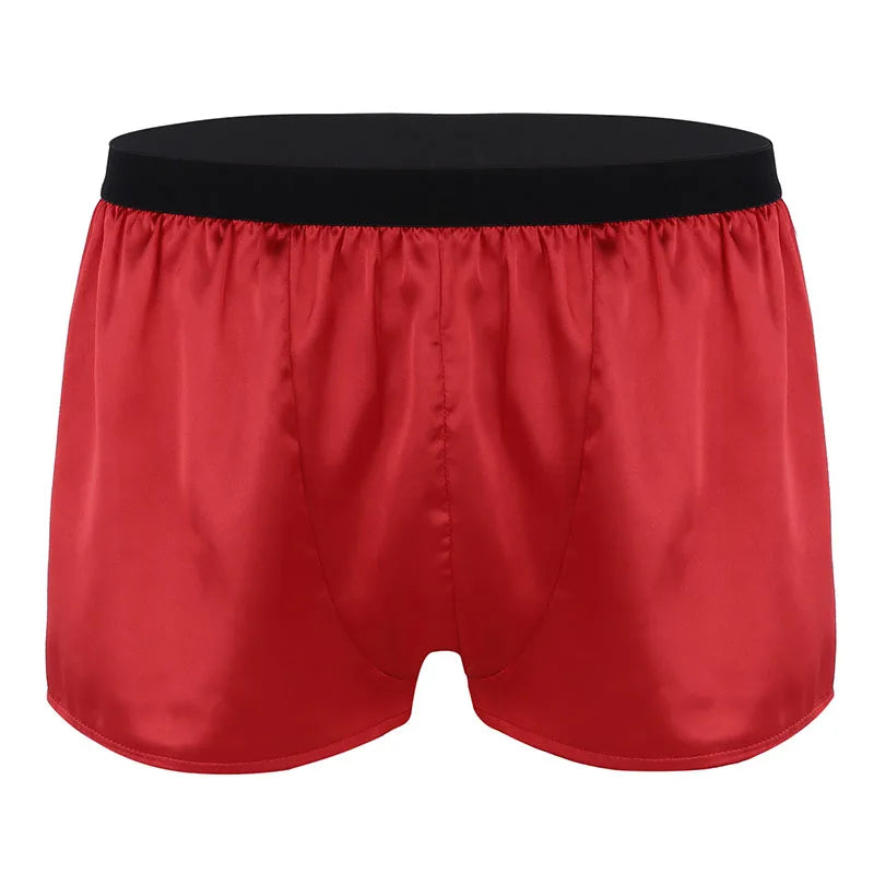 Sexy Shiny Satin Funny Boxer Shorts Mens Shorts Lightweight Panties Boxer Short for Lingerie Nightwear Japanese Man Underwear