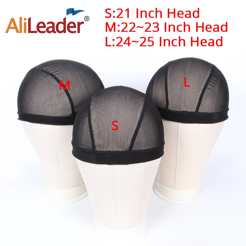 5pcs Wholesale DIY Wig Making Caps Black Mesh Cao Dome Cap Breathable Nylon Wig Hair Net Cap for Making Wig