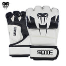 SOTF branco MMA cobra venenosa luvas de boxe multicoloridas luvas MMA Tigre Muay Thai muay thai boxe luta luva Sanda almofadas caixa