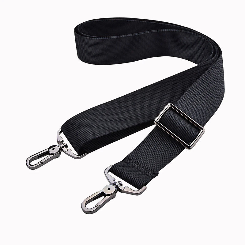 Adjustable Black Nylon Bag Shoulder Belt Computer Strap Women Men Messenger Bags Handle Handbag Belt 3.8cm Wide 90-160cm Length