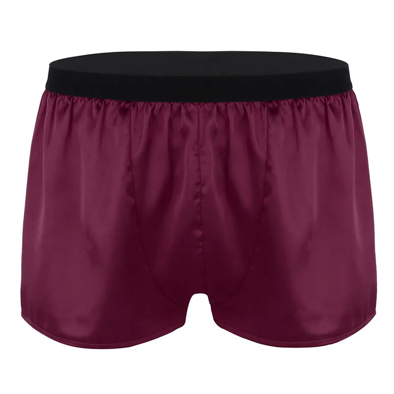 Sexy Shiny Satin Funny Boxer Shorts Mens Shorts Lightweight Panties Boxer Short for Lingerie Nightwear Japanese Man Underwear