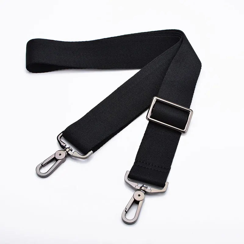 Adjustable Black Nylon Bag Shoulder Belt Computer Strap Women Men Messenger Bags Handle Handbag Belt 3.8cm Wide 90-160cm Length