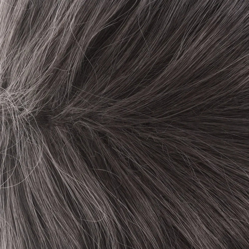 ccutoo 12" Miles Edgeworth Grey Short Central Parting Hairstyles Synthetic Hair Heat Resistance Cosplay Wig For Men's Party
