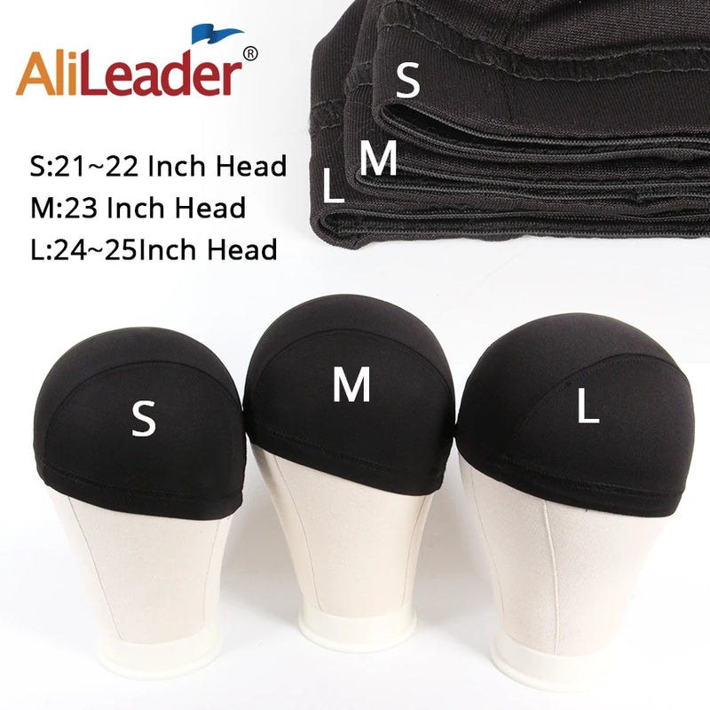 5pcs Wholesale DIY Wig Making Caps Black Mesh Cao Dome Cap Breathable Nylon Wig Hair Net Cap for Making Wig