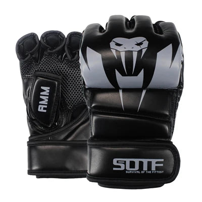 SOTF branco MMA cobra venenosa luvas de boxe multicoloridas luvas MMA Tigre Muay Thai muay thai boxe luta luva Sanda almofadas caixa