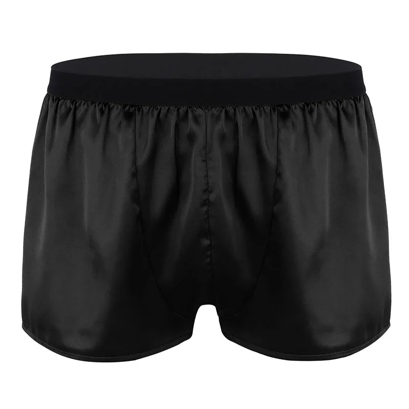 Sexy Shiny Satin Funny Boxer Shorts Mens Shorts Lightweight Panties Boxer Short for Lingerie Nightwear Japanese Man Underwear