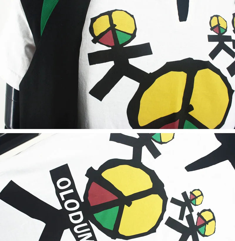 Rare Fashion Brazil Retro Antiwar Michael Jackson OLODUM Cotton Tee T-shirt - They Don't Care About Us'