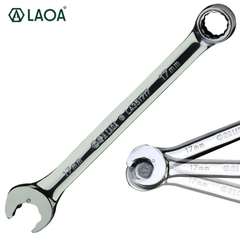 Laoa 8-27mm chave de catraca de extremidade aberta combinação chave de soquete de catraca chave universal ferramenta manual de reparo de carro de bicicleta