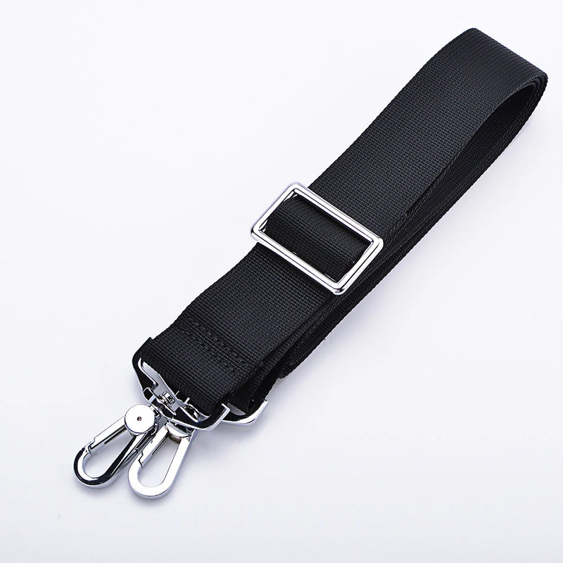 Adjustable Black Nylon Bag Shoulder Belt Computer Strap Women Men Messenger Bags Handle Handbag Belt 3.8cm Wide 90-160cm Length