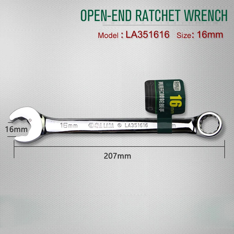 Laoa 8-27mm chave de catraca de extremidade aberta combinação chave de soquete de catraca chave universal ferramenta manual de reparo de carro de bicicleta