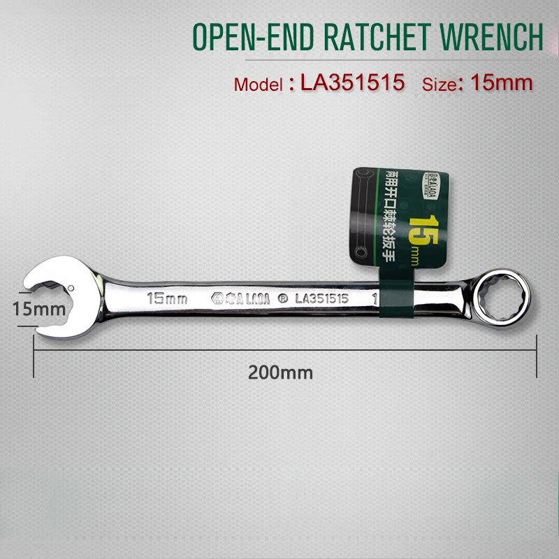 Laoa 8-27mm chave de catraca de extremidade aberta combinação chave de soquete de catraca chave universal ferramenta manual de reparo de carro de bicicleta