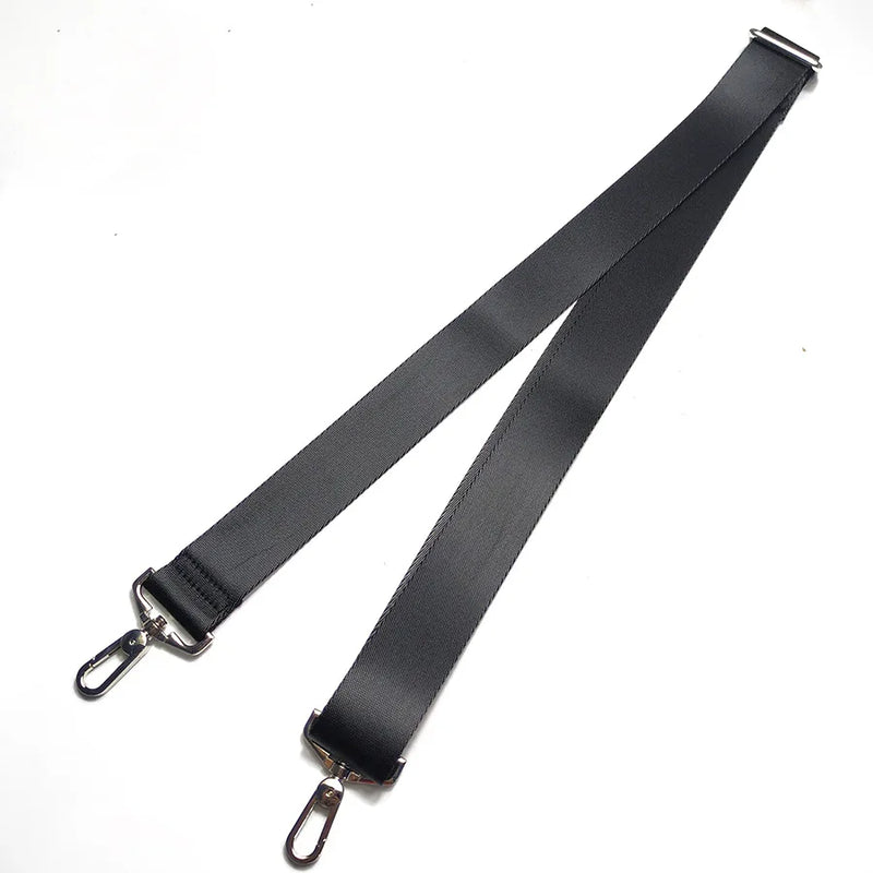 Adjustable Black Nylon Bag Shoulder Belt Computer Strap Women Men Messenger Bags Handle Handbag Belt 3.8cm Wide 90-160cm Length