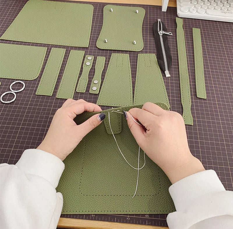 DIY Sewing Handmade Bag Set Shloulder Straps Customize Leather Bag Making Kit Hand Stitching Accessories for Women's Handbag