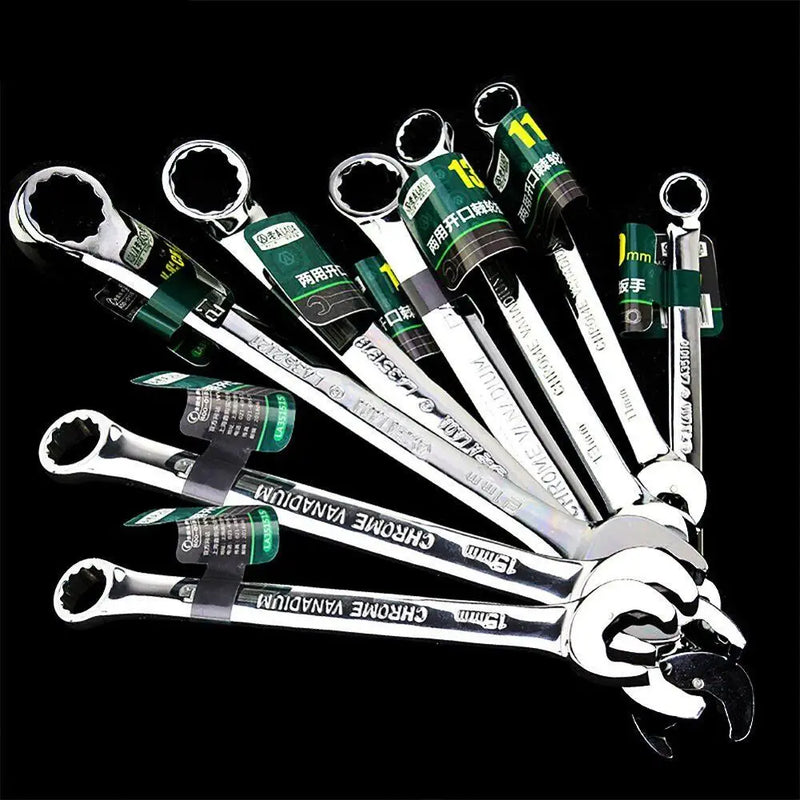 Laoa 8-27mm chave de catraca de extremidade aberta combinação chave de soquete de catraca chave universal ferramenta manual de reparo de carro de bicicleta