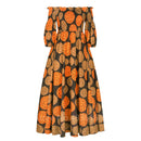 Vestido de festa estampado nacional africano para mulheres, vestido maxi casual feminino, sexy com gola de barra, manga comprida, vestido elegante solto, vintage, novo