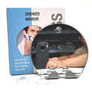 Espelho do chuveiro portátil inquebrável anti-nevoeiro para barbear, suporte do gancho da lâmina, ventosa, parede do banheiro, sem nevoeiro, espelho de viagem, anti-nevoeiro