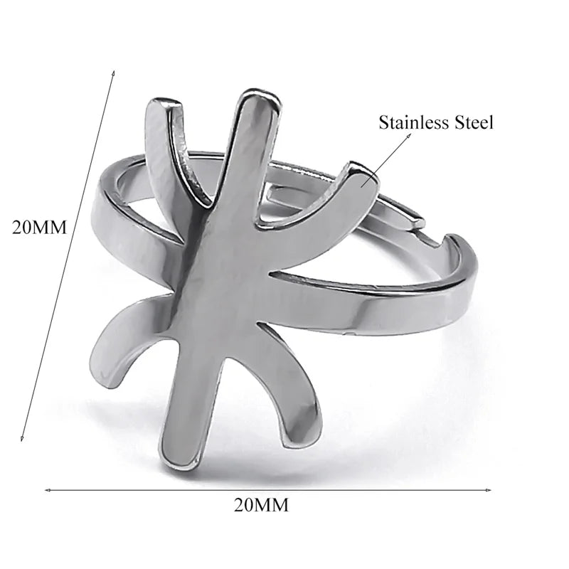 Africa Berbers Symbol Pendant Necklace Stainless Steel Gold Color Amazigh ⵣ Letter Ethnic Amulet Style Chain Necklaces Jewelry