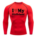 Camisa de compressão gráfica masculina, Ginásio Treino, Atlético, Quick Dry Tshirts, Primavera, Outono, Formação, Corrida, Camisola, Baselayer Tops