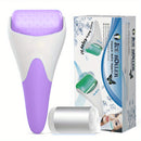 Pele legal rolo de gelo massageador rolo de gelo de aço inoxidável massagem facial ferramenta de relaxamento cuidados com a pele beleza levantamento rolo facial