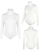 Body feminino de gola alta, manga comprida, modelador de barriga, controle de barriga, modelador de corpo, roupa de rua feminina, roupas quentes, outono inverno