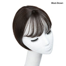 Clipe sintético em cobertura de cabelo com franja, reto, sobrecarga, natural, substituição invisível, capa branca estrondo, 10"