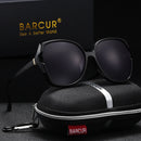 Óculos de sol feminino com armação grande BARCUR, lentes elegantes com gradiente, acessórios de vestuário, proteção UV400, óculos de sol polarizados