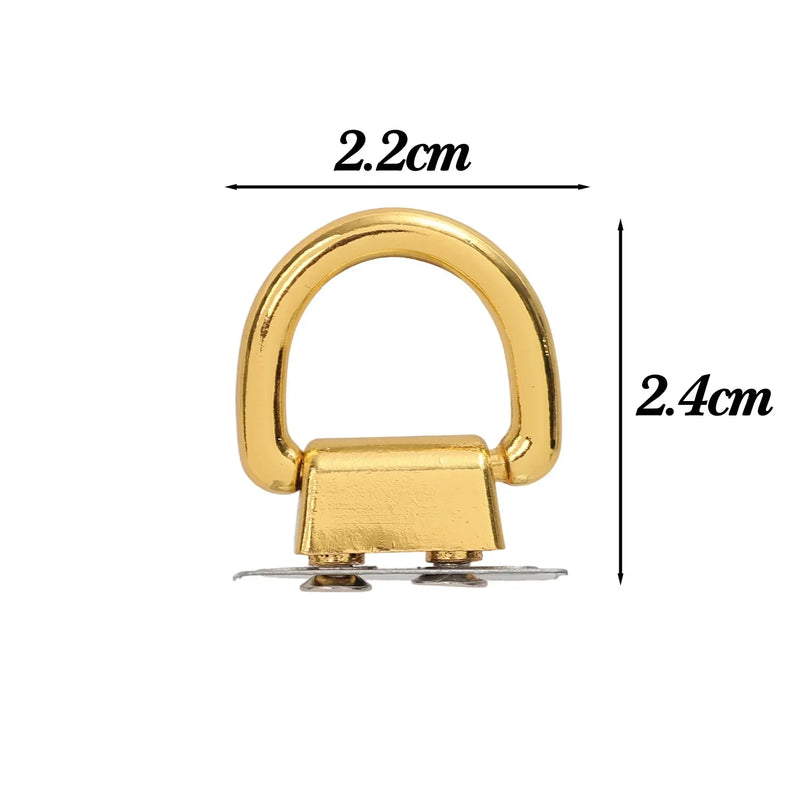 1/10PCS D-shaped Ring Bag Handles Chain Hook Bag Side Clip Screw Nail Rivet Handbag Strap Connector Clasp Buckle DIY Craft