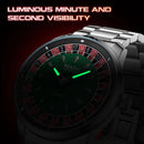 Mark fairwhale 5031 relógio de quartzo masculino europeu roda embutida design algarismos árabes mostrador rotativo roleta relógio montres hommes