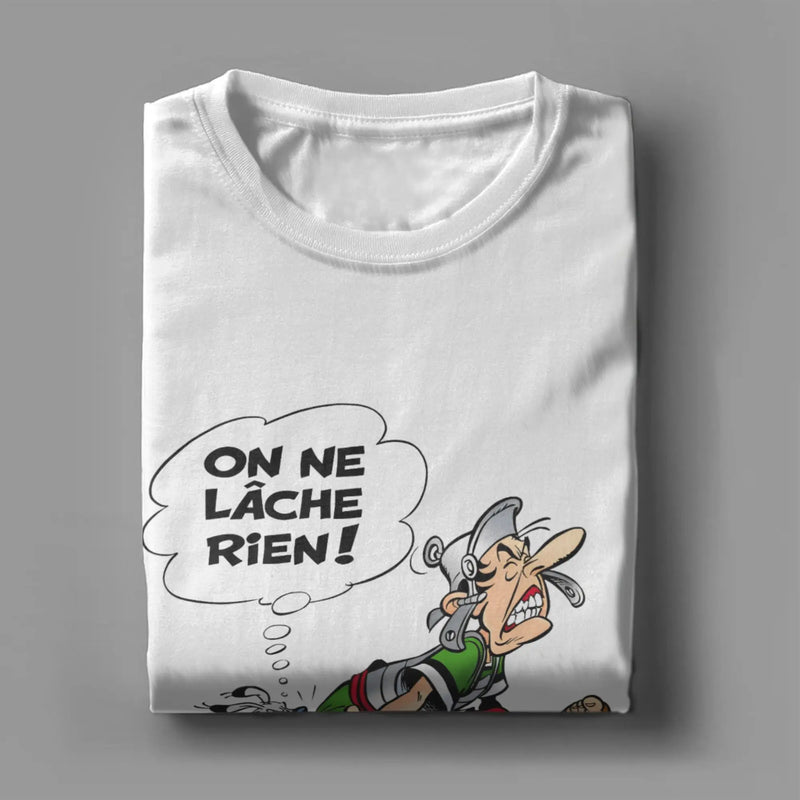 Asterixes Don't Let Go of Anything T Shirt Obelixes Men Cotton T-Shirts Crew Neck Cartoon Tees Short Sleeve merch 4XL 5XL 6XL