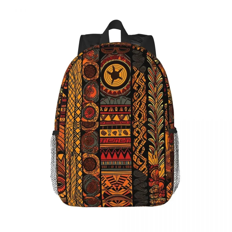 African Ankara Wax Print Backpack Student Boys Girls BookBag Children School Bag Computer Shoulder Bags for Men Women