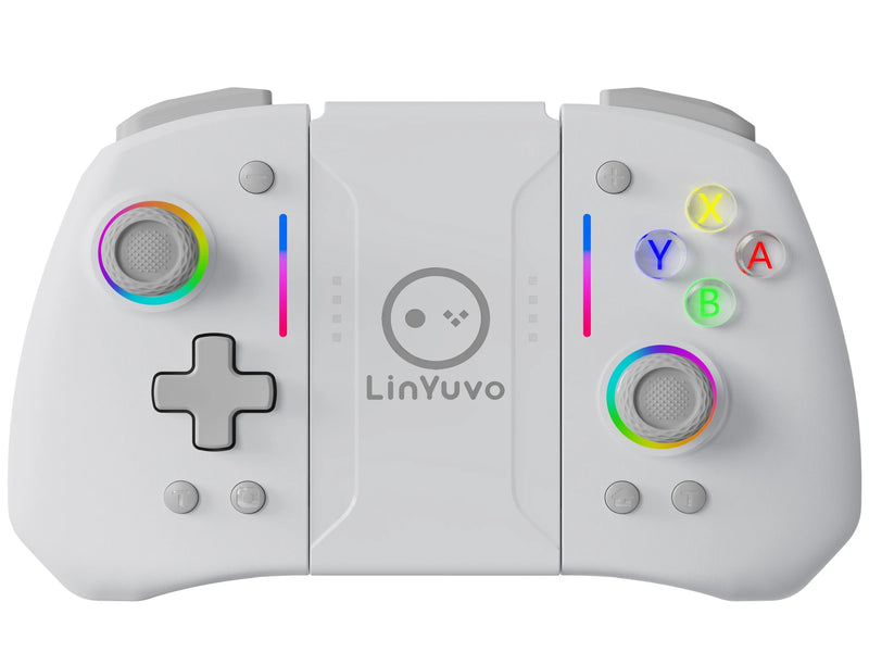 LinYuvo KS42 Meteor Light Joy-pad sem fio com luzes RGB de 8 cores para Switch/Lite/OLED, com programável, Turbo e vibração