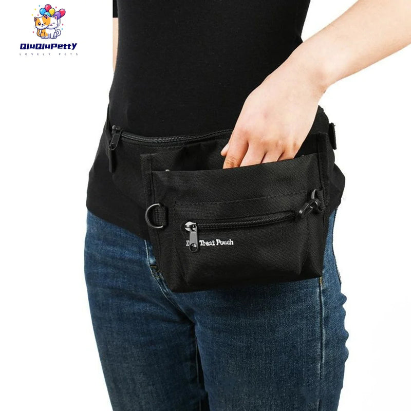 Saco de tratamento para cães de qualidade, treinamento profissional, abertura magnética, bolsa para tratamento de animais de estimação com clipe ajustável, cinto de cintura, suprimentos para animais de estimação