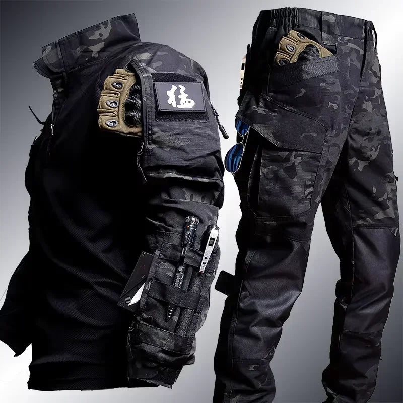 Outdoor Tactical Uniform Suits Military Camo Suit Hunting Shirts Combat Pants Trainning Work Wear Airsoft Paintball Clothes Sets
