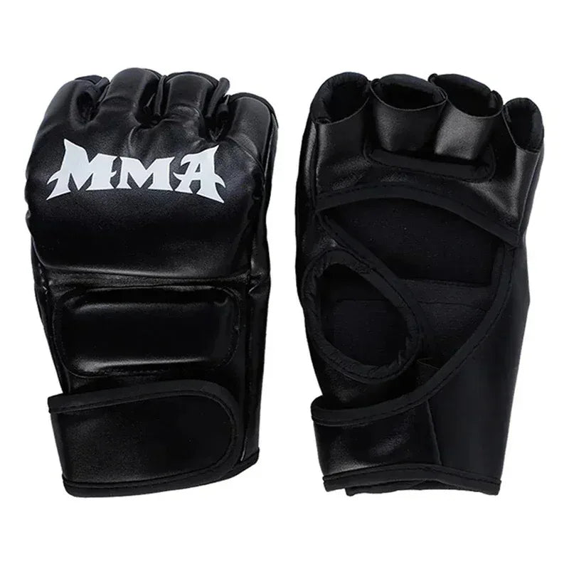 1 Pair Of  Taekwondo Muay Thai Gloves Pu Boxing Gloves Half Finger Sandbag Professional Boxing Training Equipment