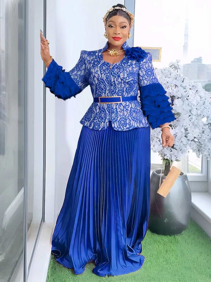 African Dresses for Women 2025 New Fashion Plus Size Sequin Evening Party Long Dress Dashiki Ankara Outfits Robe African Clothes