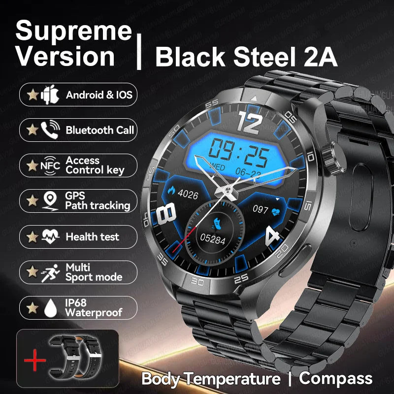 2025 novo gt5 pro gps esportes bússola smartwatch masculino 1.85 "amoled tela hd nfc ip68 à prova dip68 água bluetooth chamada smartbracelet mulher