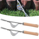 2 pçs jardim mão capinador de aço inoxidável resistente à ferrugem alça brilhante ferramenta remoção ervas daninhas jardim mão capinador